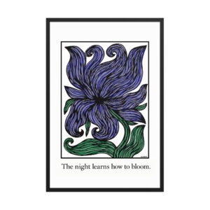The Night Learns How to Bloom — A Fine Art Print About Becoming Through Darkness