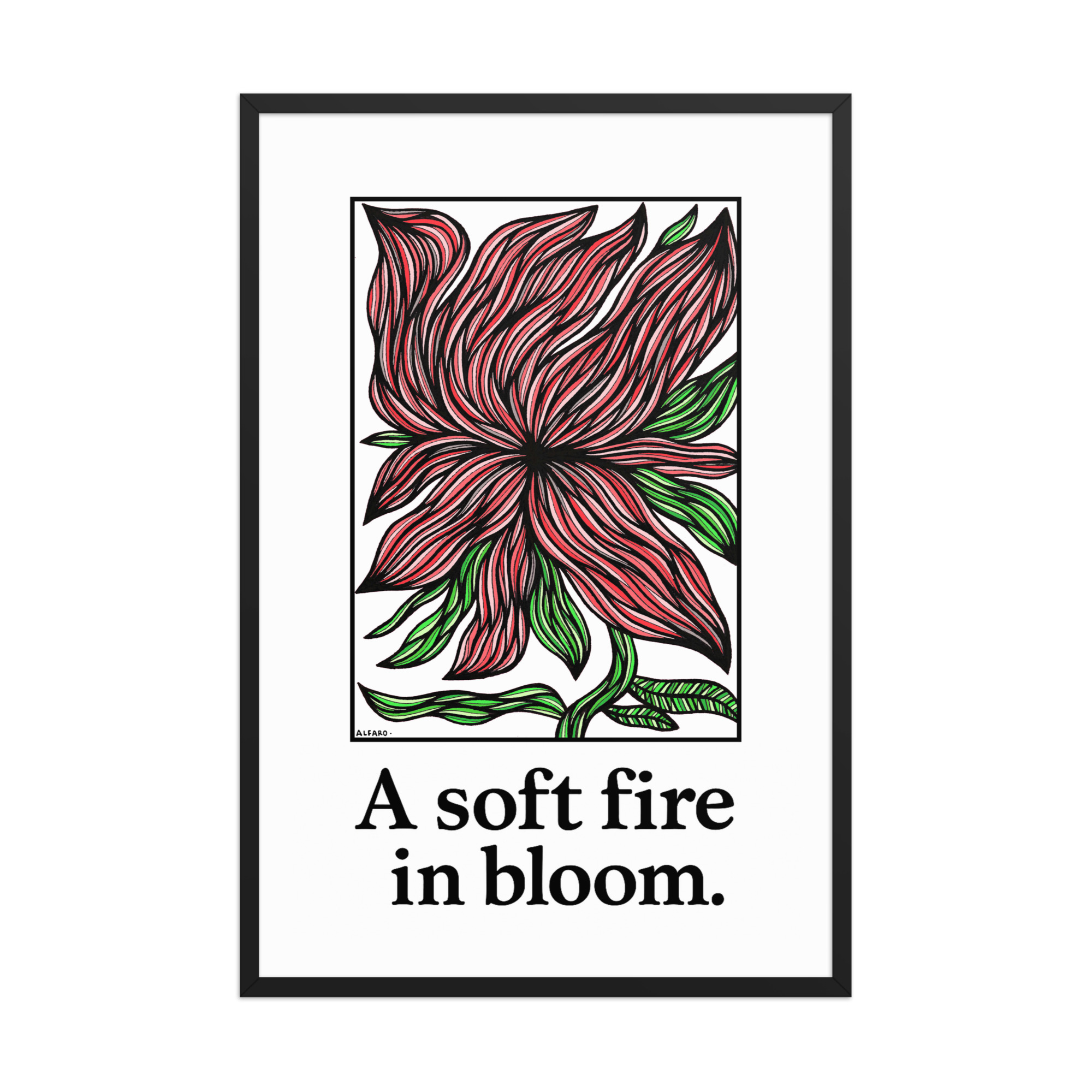 A Soft Fire in Bloom — A Fine Art Print About Tender Power & Quiet Courage